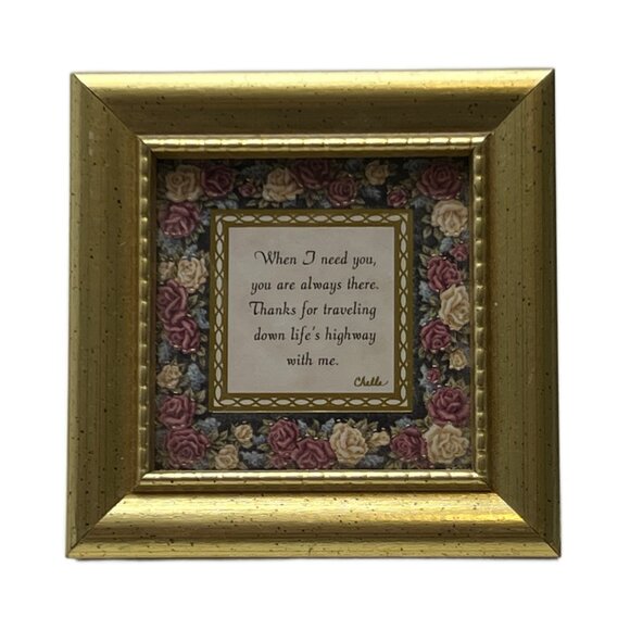 Other - Vintage Friendship Poem Framed Art 4x4 Desktop Tabletop Keepsake Collection